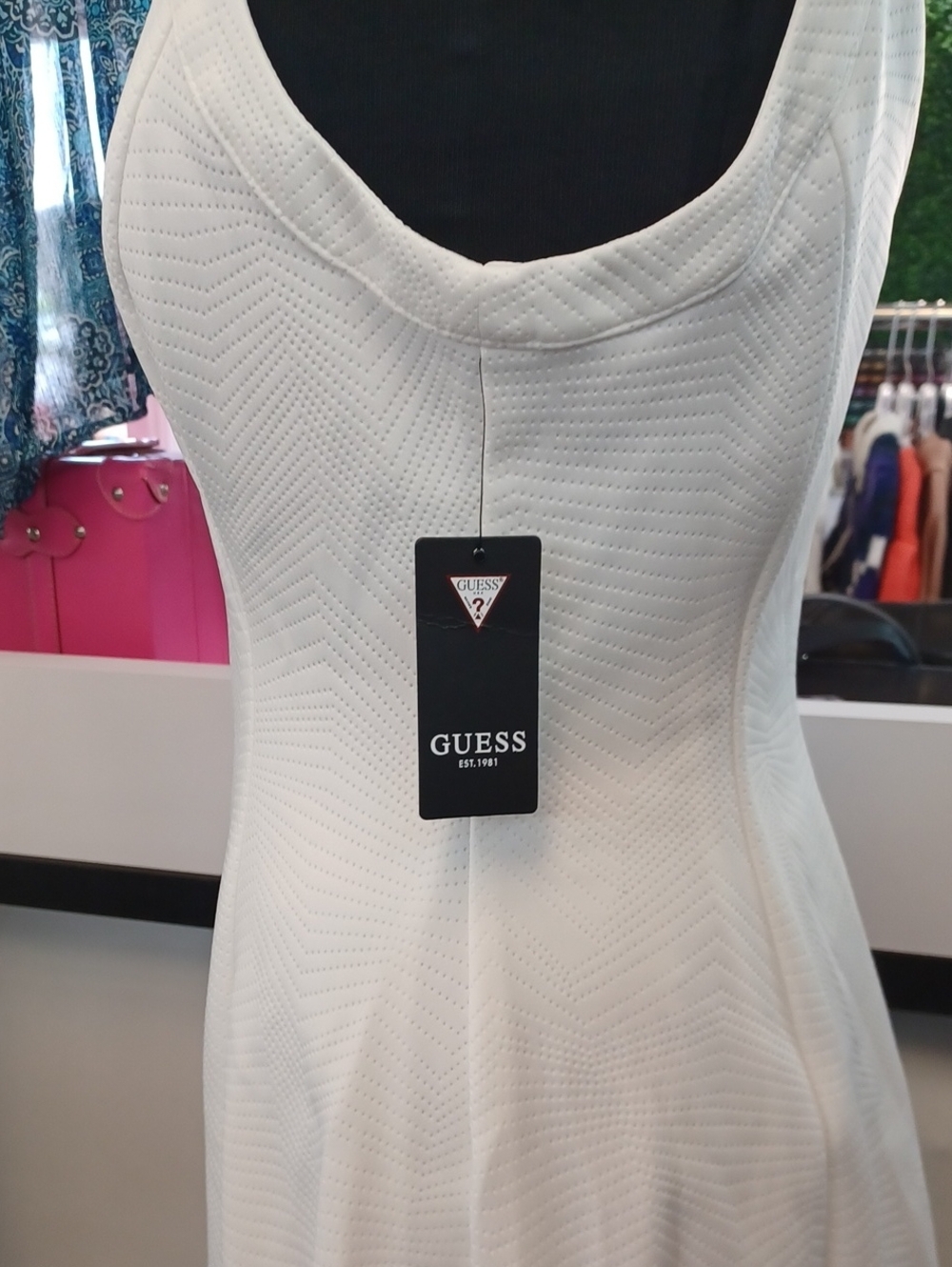 Guess White Swing Rockabilly Dress NWT - Picture 2 of 10